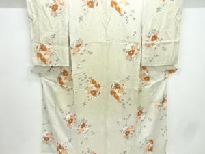 アンティーク　色紙に花模様着物